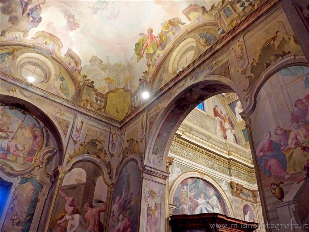 Milan (Italy) - Detail of the interiors of the Chartreuse of Garegnano covered with frescos
